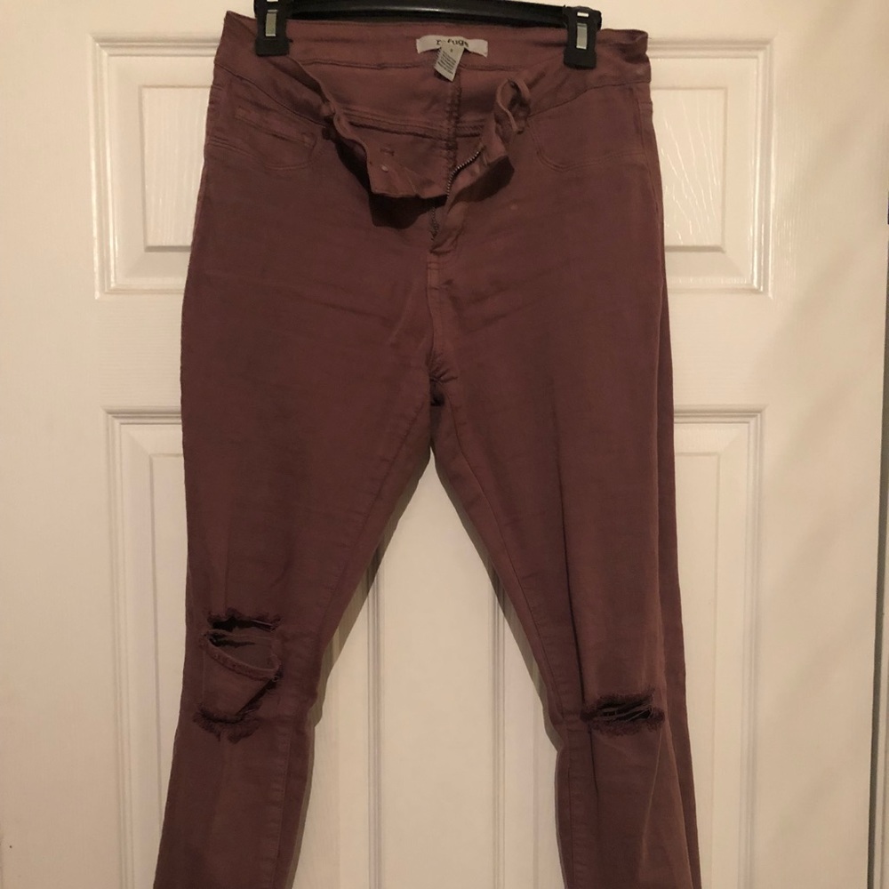 Rust pink jeans